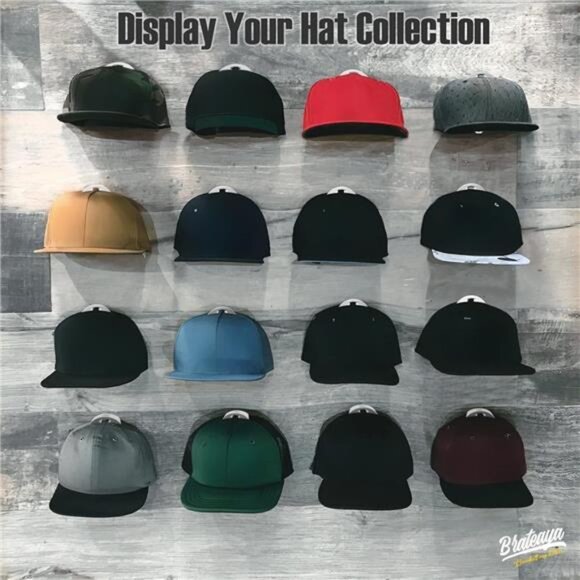 Baseball Hat Holder for Wall, Adhesive Hat Racks for Baseball Caps - Picture 4 of 7